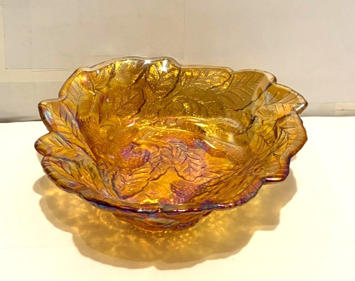 Vintage carnival glass berry - carnival,