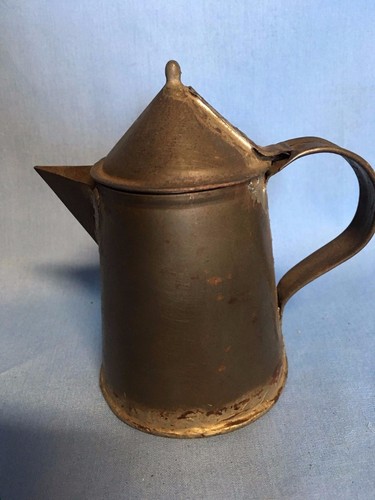 Antique tin lidded syrup - lidded,