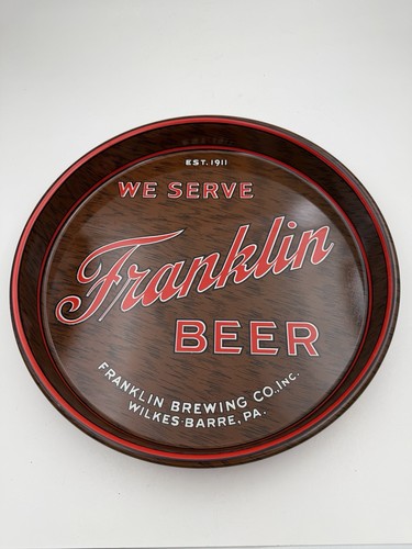 Vintage beer tray franklin - vintage,