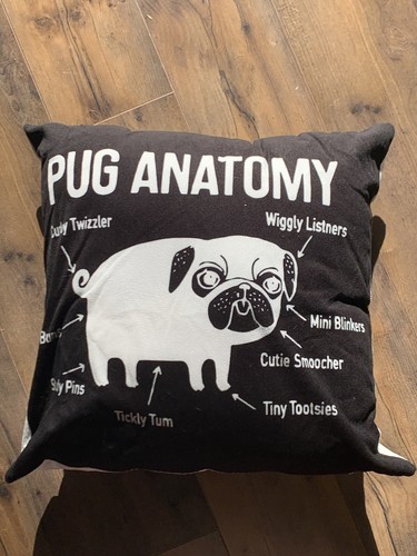 Pug anatomy throw - pug,