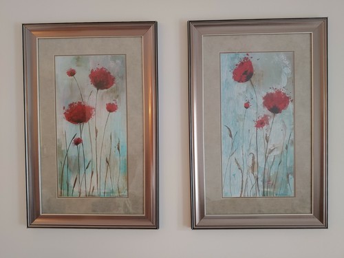 Beautiful red poppies framed - 2,