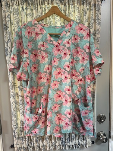 Maevn scrub top 3xl aqua - -,