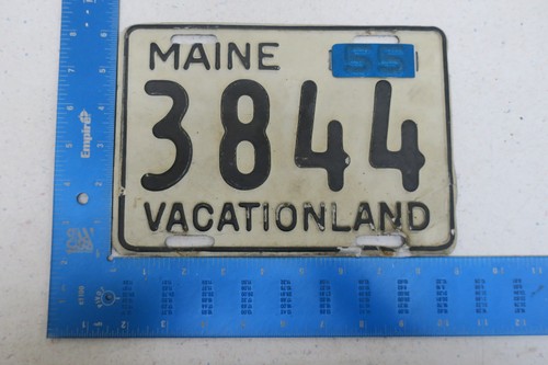 Maine license plate tag 1955 - plate,