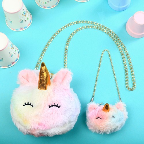 2pcs girls unicorn purse set - 2pcs,