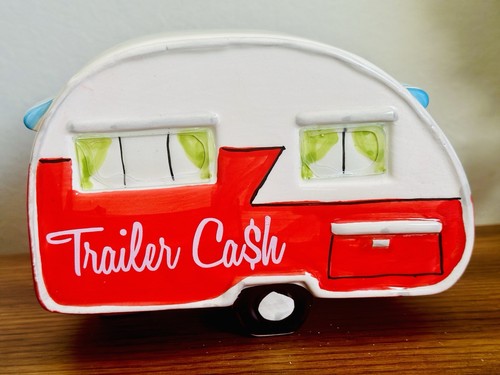 Vintage trailer cash piggy - trailer,