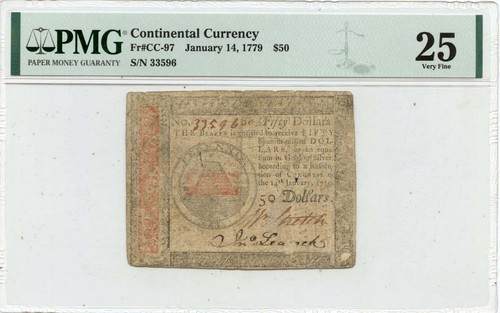 1779 january 50 - 14,, $50