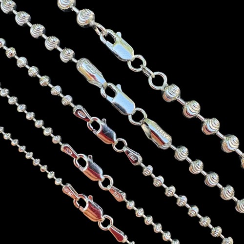 Ball moon chain necklace solid - moon,
