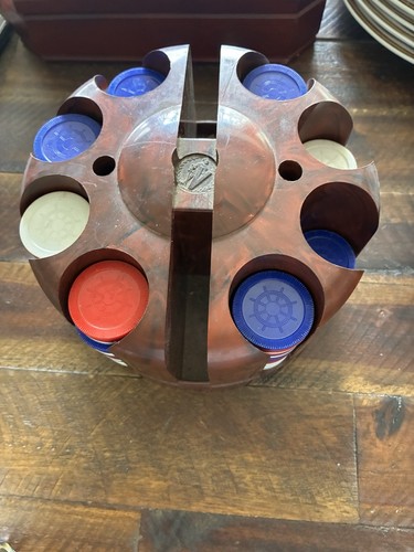 Vintage poker chip carousel - vintage,