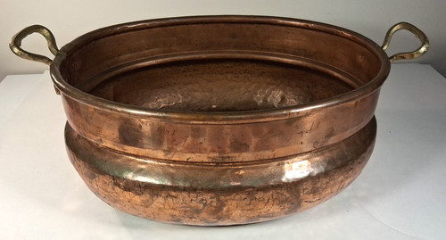 Vintage hand hammered copper - hammered,