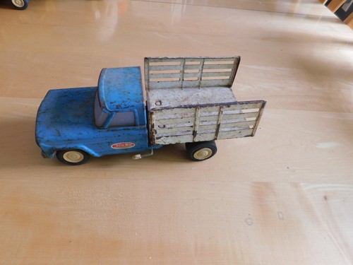 Tonka blue stake truck - truck, pressed