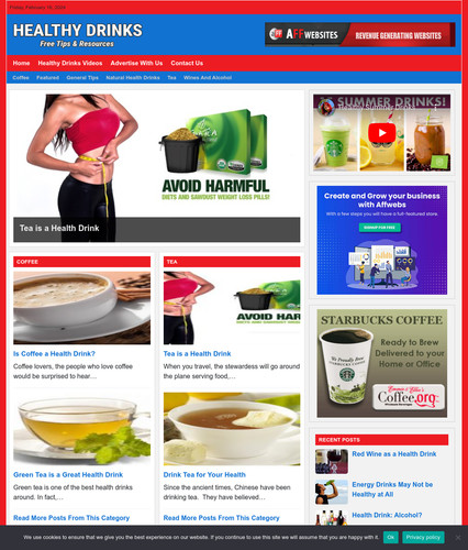 Healthy drinks website - healthy,