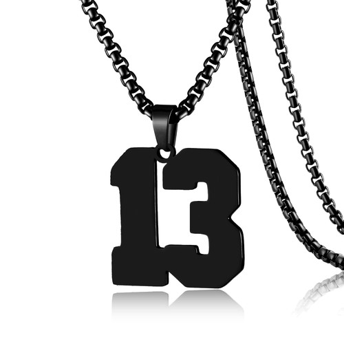 Number necklace for men - number,