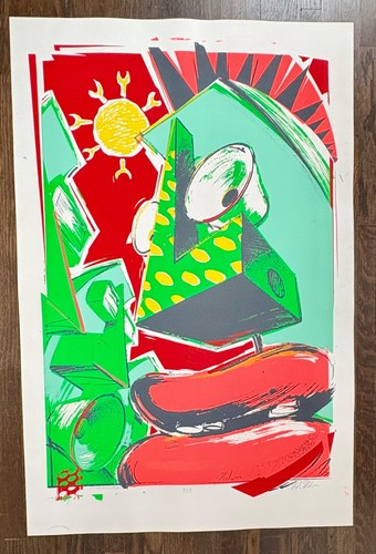 Abstract signed print - abstract,