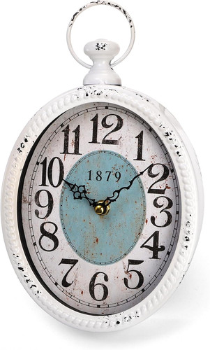Oval retro wall clock rustic - oval,