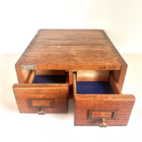 Antique library bureau oak - bureau,