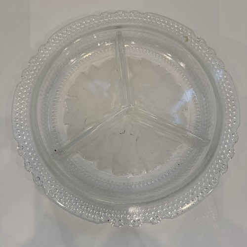 Vintage clear part serving - 3-part,