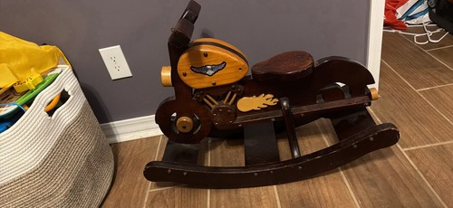 Wooden motorcycle rocker - wooden,