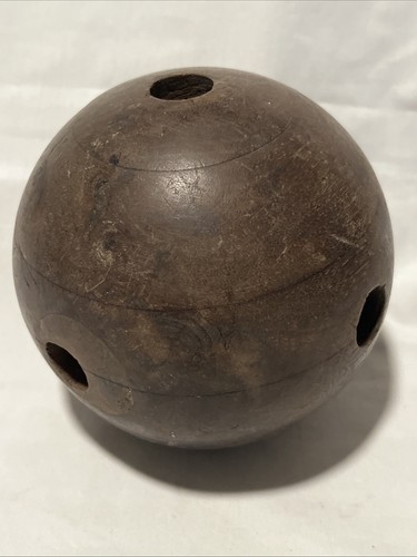 Antique wood holes bowling - wood,