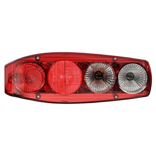 Rear light round - round, reflector