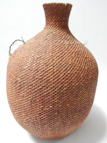 Antique water bottle basket - water,