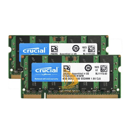 Lot crucial 8gb 4gb 2gb - 8gb, 2rx8