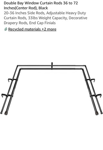 Double bay window curtain rods - curtain,