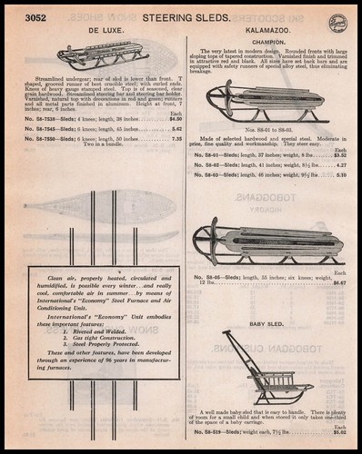 1948 kalamazoo sled company - kalamazoo,