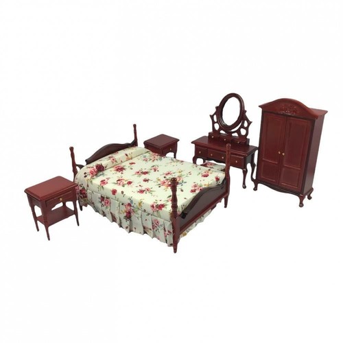 Dolls house bedroom - dolls, furniture