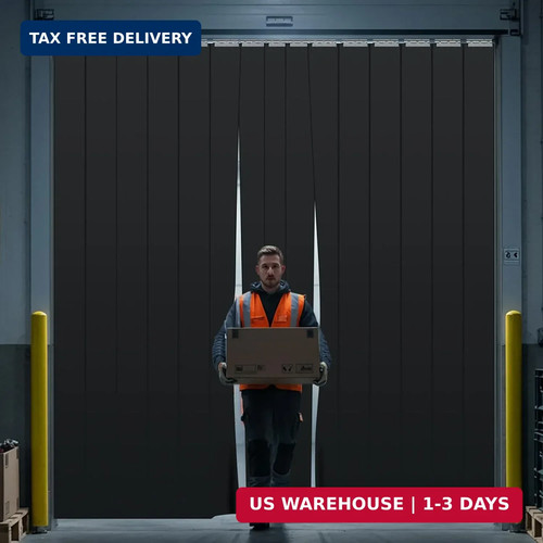 72x84 black pvc freezer - 72x84", door