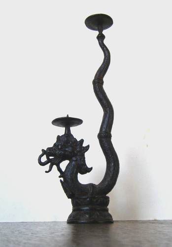 Vintage cast iron dragon - 12", /