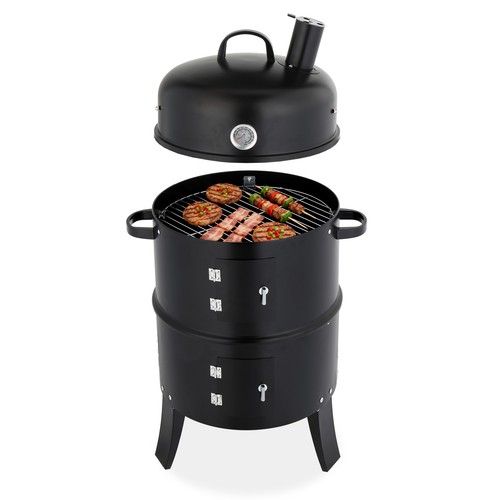 Vertical charcoal smoker - charcoal, smoker,