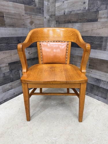 Antique bankers chair solid - antique,