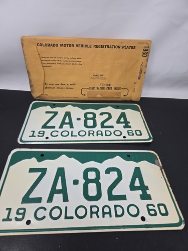 Pair 1960 colorado license - pair,
