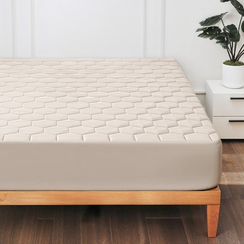 Quilted fitted mattress pad - quilted,