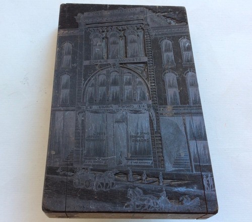 Antique printing block conover - printing,