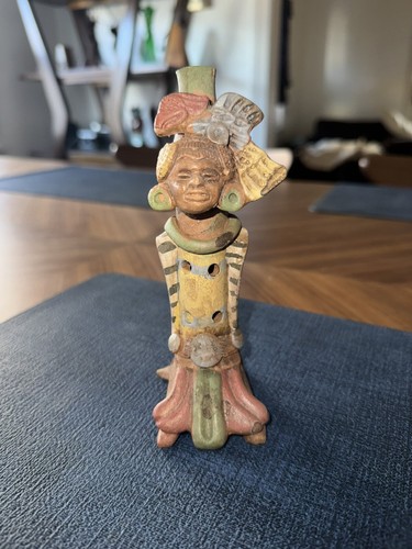 Vtg clay tribal flute whistle - tribal,