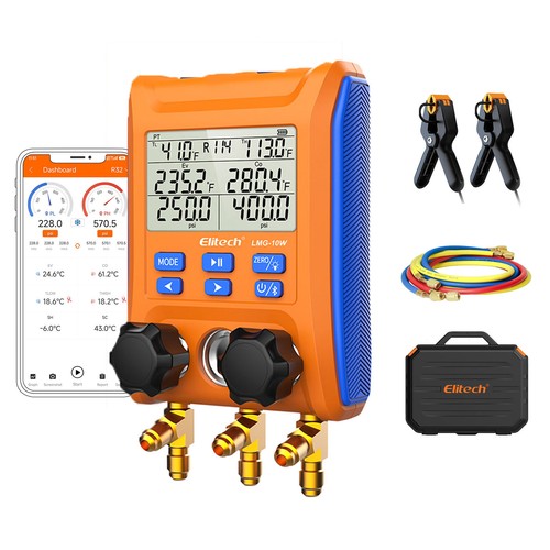 Elitech digital manifold gauge - elitech,