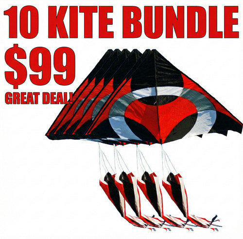 Ring kite 5x8 ft - (red), giant