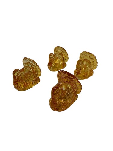 Vintage amber glass turkey - vintage,