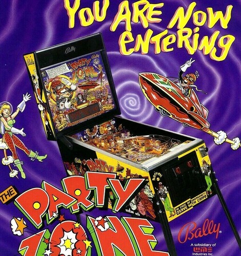 Party zone pinball flyer - zone,