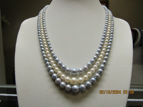 Ming triple strand blue - strand,