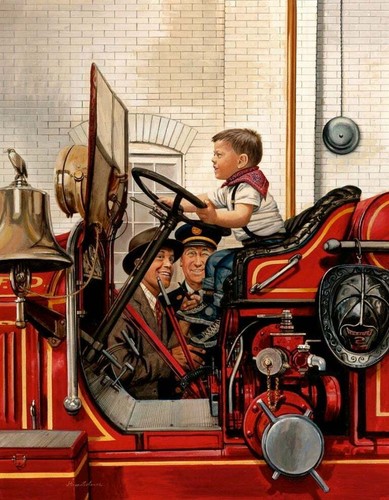 Child firefighter 8x10 photo - 8x10,