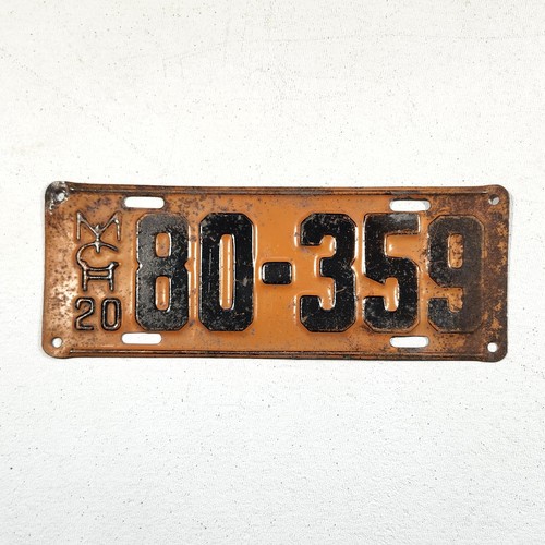 1920 michigan license - 1920, plate