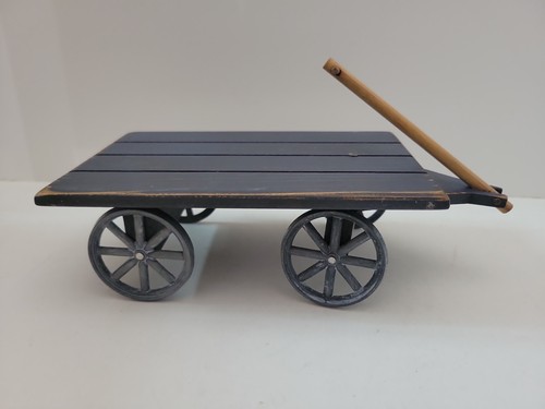 Vintage wooden pull toy wagon - vintage,