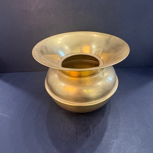 Vintage solid brass spittoon - vintage,
