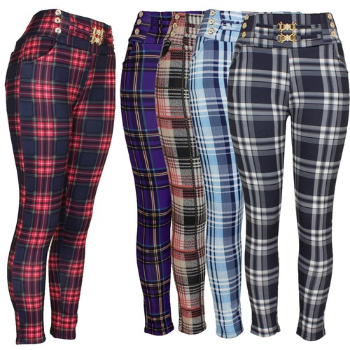 Women plaid pants - pants,, stretch