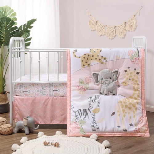 Piece baby crib bedding set - 3,