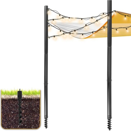 10ft shade sail poles kit - 2x,