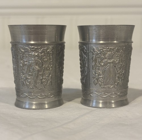 German pewter shot glasses - german,