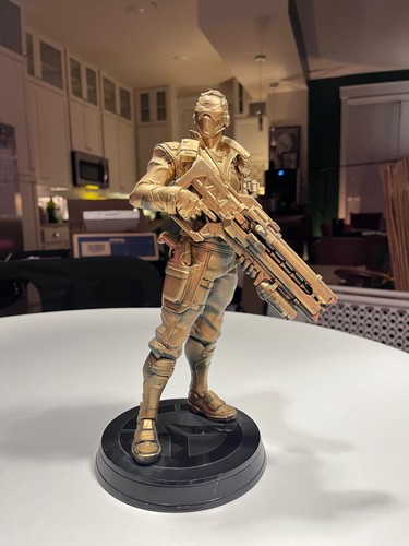 Painted gold soldier statue - painted, 76